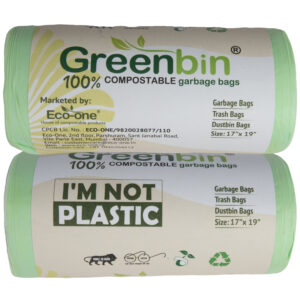 Eco-One Greenbin Compostable Dustbin Bags – Biodegradable Trash Bags for Organic Waste